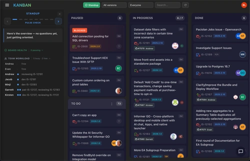 AI Kanban board